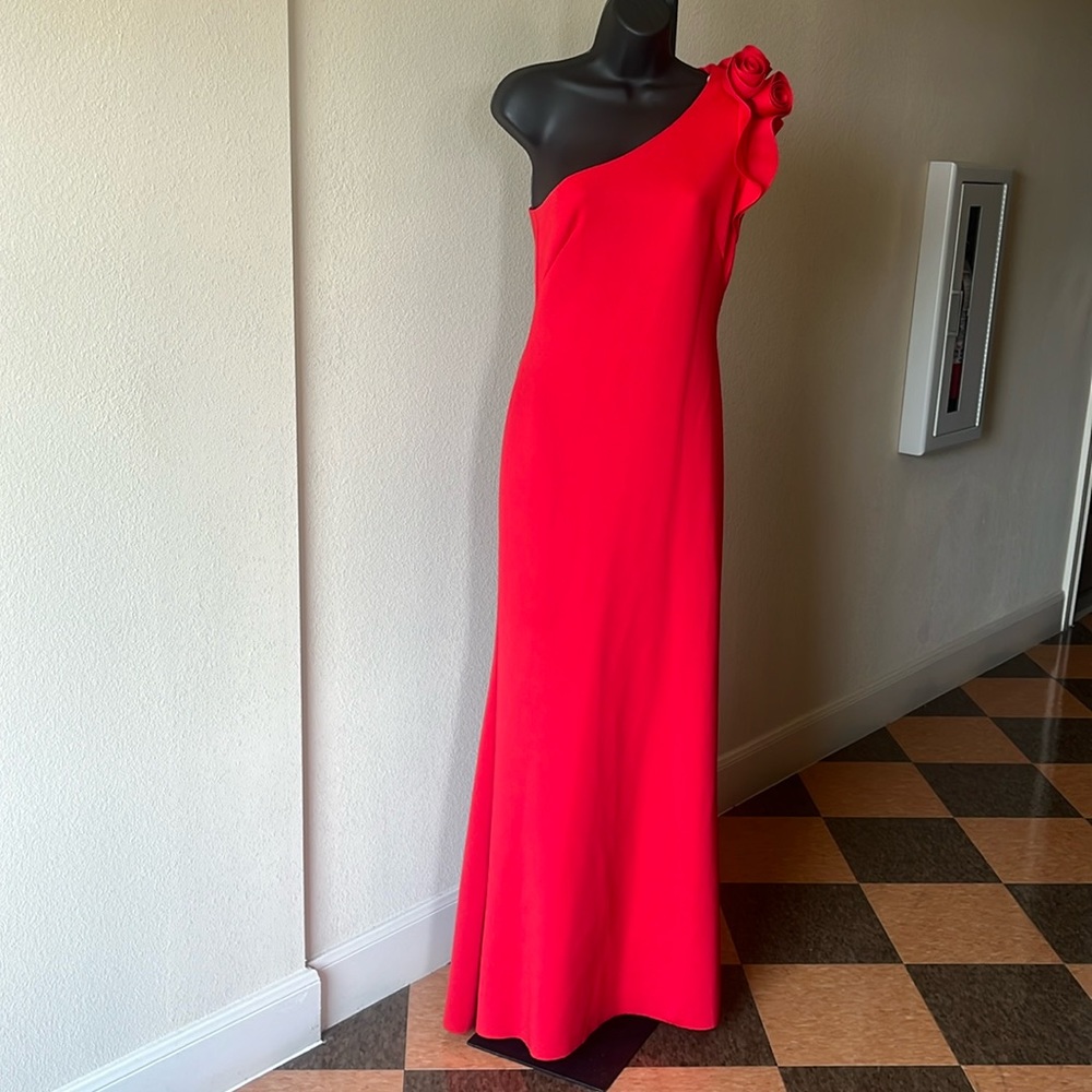 Camille La Vie Asymmetric Red Long Dress. Preloved